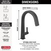 Delta Pivotal Single Handle Pull-Down Kitchen Faucet 9193-BL-DST